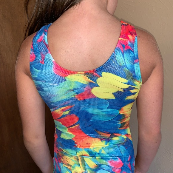 Girls Snowflake Leotard Child Medium - Picture 3 of 4